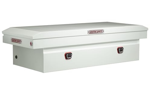 Weather Guard Weather Guard Model 116-3-04 Saddle Box, Steel, Full Extra Wide, White, 14.4 cu ft - Outdoor Depot