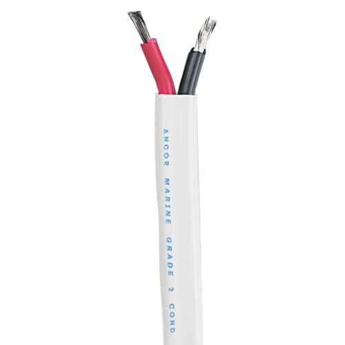 Ancor 121510 Duplex Cable, 14/2 AWG (2 x 2mm2), Flat - 100ft, Black/Red