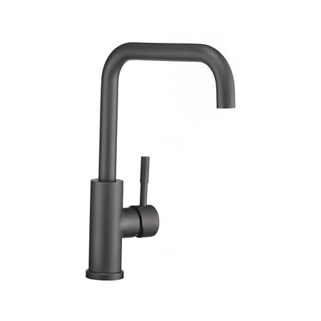 Dura Faucet Dura Faucet RV Streamline Squared-Arc Single Handle Kitchen Sink Faucet - Optional Deck Plate - Outdoor Depot