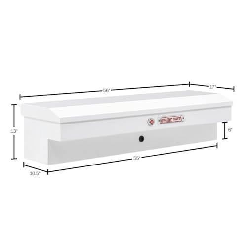 Weather Guard Model 175-3-04 56in Lo-Side Box, Steel, White, 4.0 cu ft - Outdoor Depot