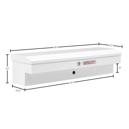 Weather Guard Model 175-3-04 56in Lo-Side Box, Steel, White, 4.0 cu ft - Outdoor Depot