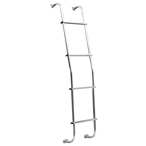 Surco 103H Aluminum 4-Step Van Ladder, Hook-Over Rear Door Mount, Fits Chevy GMC Dodge Vans, 250 lb Capacity, Made in USA