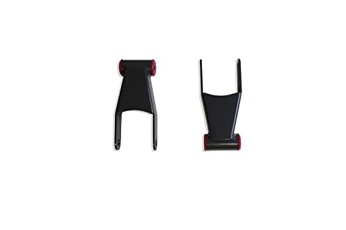 MaxTrac 411420 Leaf Spring Shackle Kit 2 in. Lowering Rear Powder Coated Grey Incl. Greasable Bushings/Sleeves Leaf Spring Shackle Kit