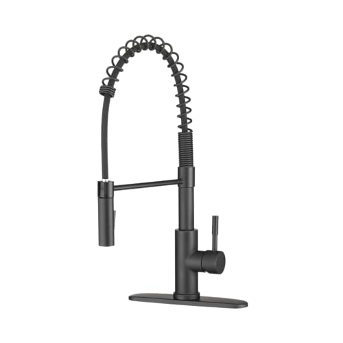 Dura Faucet Dura Faucet DF-MK504SLK-MB RV Swivel High-Arc Spring Kitchen Sink Faucet - Single Handle - - Outdoor Depot