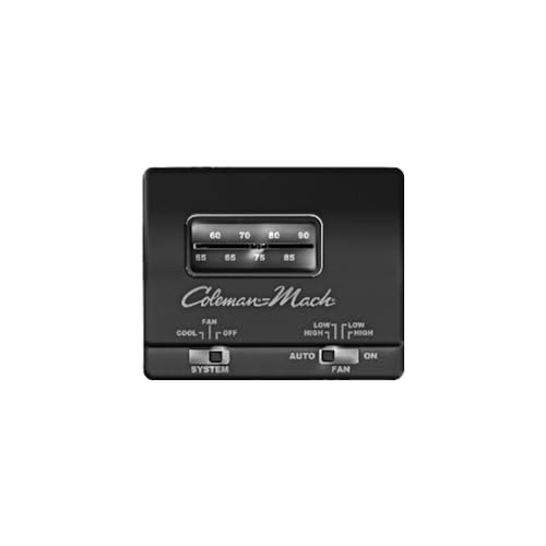 Coleman Coleman-Mach 7330-3861 Analog Thermostat, Wall Mount, 12V DC - Cool Only, Black - Outdoor Depot