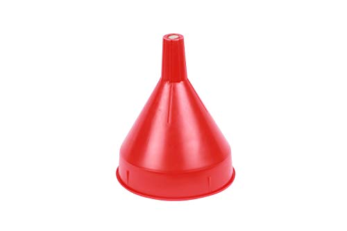 WirthCo WirthCo 32002 Red Safety Funnel with Screen/Strainer Funnel for Oil, Fuel, Gas, and Automotive Large - Outdoor Depot