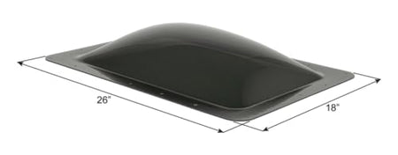 ICON ICON RV Skylight - SL1422DS - Dark Smoke, Fits 14"x22" Openings, 16"x26" Overall, Outer Dome Skylight - Outdoor Depot
