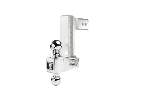 BulletProof Hitches - 2.5" Aluminum Trailer Hitch (14,000 lb. Rating) - Adjustable Hitch with 6" Drop/Rise and 2" & 2-5/16" Dual Ball - Corrosion-Resistant Tow Hitch