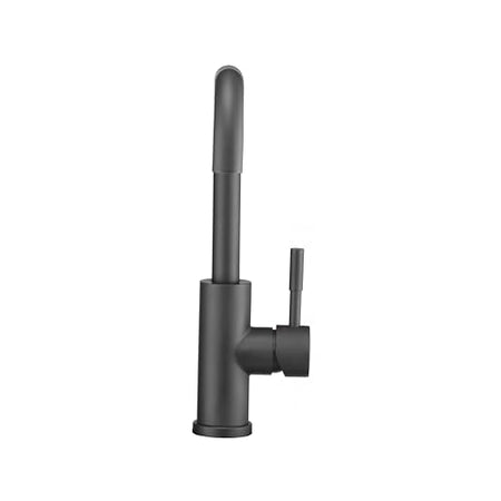 Dura Faucet Dura Faucet RV Streamline Squared-Arc Single Handle Kitchen Sink Faucet - Optional Deck Plate - Outdoor Depot