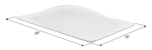 ICON ICON RV Skylight - SL1422C - Clear, Fits 14"x22" openings, 16"x26" overall, Outer Dome Skylight - Outdoor Depot