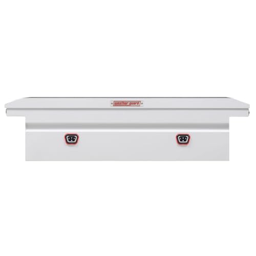 Weather Guard Weather Guard Model 120-3-04 Saddle Box, Steel, Full Low Profile, White, 11.0 cu ft - Outdoor Depot