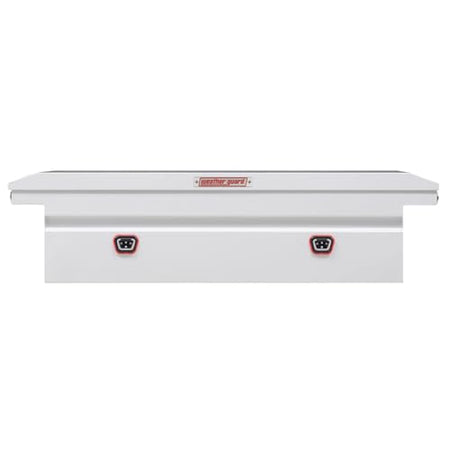 Weather Guard Weather Guard Model 120-3-04 Saddle Box, Steel, Full Low Profile, White, 11.0 cu ft - Outdoor Depot