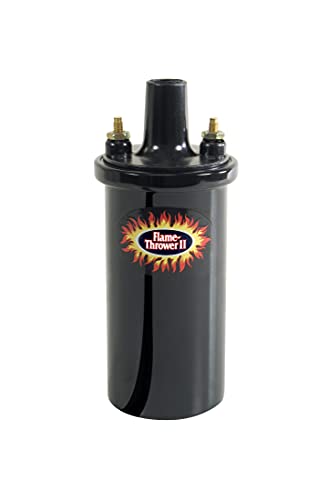 Pertronix 45111 Flame-Thrower II Ignition Coil, 45,000 Volt 0.6 Ohm, 12 Volt, Black Epoxy