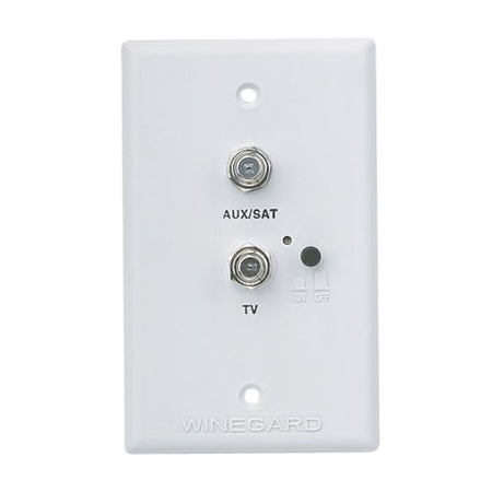 Winegard Winegard RV-7542 White Wall Plate Power Supply with Satellite and Cable Hookups for RV Antenna - Outdoor Depot