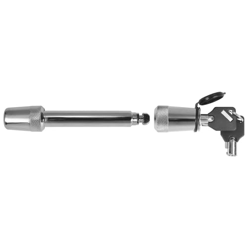 Trimax 5/8" Dia. x 3-1/2" Span, Chrome Premium Chromed Forged Steel 5/8" Class V Extended Receiver Lock (3 1/2" Span), Silver