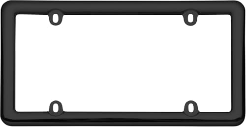Cruiser Accessories 20640 Nouveau License Plate Frame, Black Plastic, 1 Frame