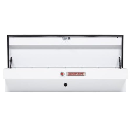 Weather Guard Model 175-3-04 56in Lo-Side Box, Steel, White, 4.0 cu ft - Outdoor Depot