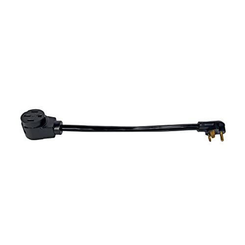 Arcon Arcon 14242C RV Power Cord Adapter 50 Amp Female to 30 Amp Male 18 Inch Pigtail TT-30P to 14-50R Black - Outdoor Depot