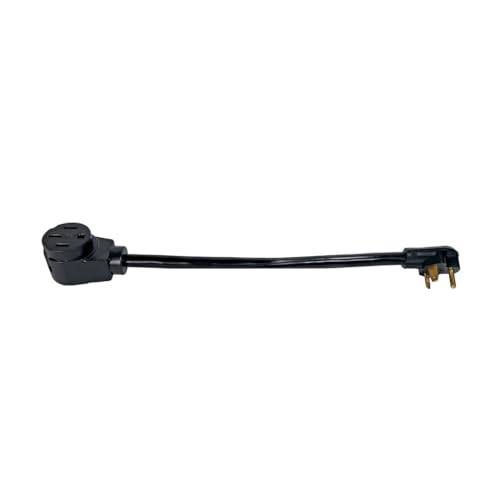 Arcon Arcon 14242C RV Power Cord Adapter 50 Amp Female to 30 Amp Male 18 Inch Pigtail TT-30P to 14-50R Black - Outdoor Depot