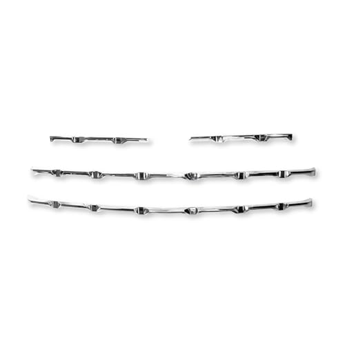 CCI Grille Overlays GI188, Bar Style, ABS Plastic, Chrome Plated/Silver, Fits 2022-2025 Chevrolet Silverado 1500 LT Model