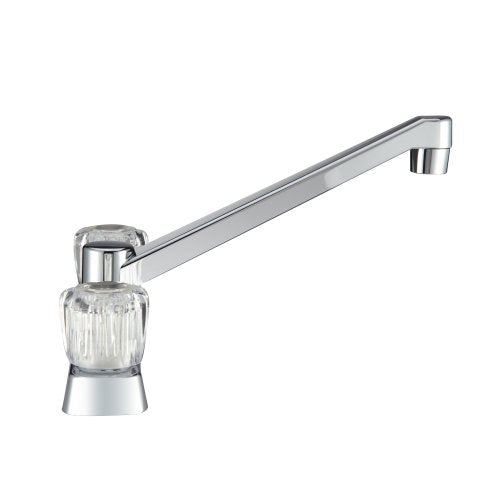 Dura Faucet Dura Faucet DF-PK600A-CP RV Kitchen Sink Faucet with Crystal Acrylic Knobs (Chrome) - Outdoor Depot