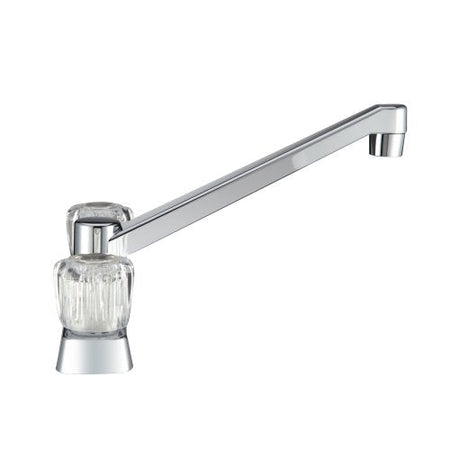Dura Faucet Dura Faucet DF-PK600A-CP RV Kitchen Sink Faucet with Crystal Acrylic Knobs (Chrome) - Outdoor Depot