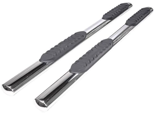 Trailfx TrailFX Nerf Bar Side Steps Fits Ram 1500 Crew Cab 2011–2018 Polished Stainless Steel with Step Pads - Outdoor Depot