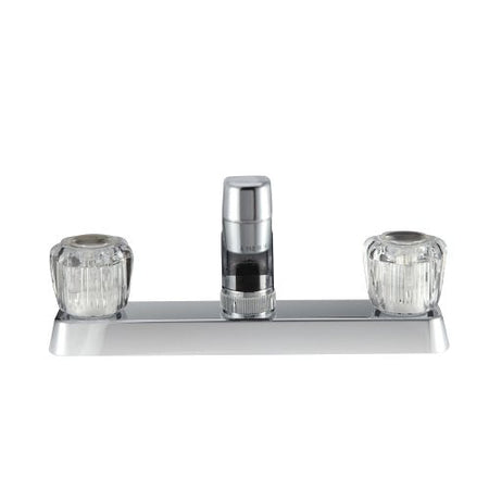 Dura Faucet Dura Faucet DF-PK600A-CP RV Kitchen Sink Faucet with Crystal Acrylic Knobs (Chrome) - Outdoor Depot