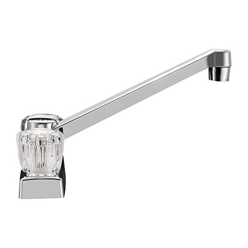 Dura Faucet Dura Faucet DF-PK640A-CP RV Swivel Kitchen, Galley or Bar Faucet with Crystal Acrylic Knobs - Outdoor Depot