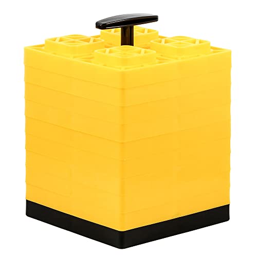 Camco 44512 RV Fasten Leveling Blocks, T-Handle, Yellow, 2 x 2, 10-Pk. - Quantity 2