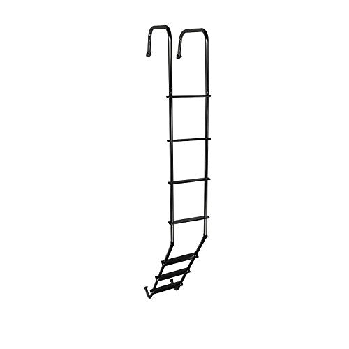 Stromberg Carlson LA-401BA Universal Exterior RV Ladder, Heavy-Duty Rear Ladder for Travel Trailers & Campers, Roof Access, Durable Black Finish, Easy Installation, Universal Fit, Black