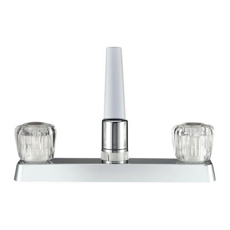 Dura Faucet Dura Faucet DF-PK600A-CP RV Kitchen Sink Faucet with Crystal Acrylic Knobs (Chrome) - Outdoor Depot
