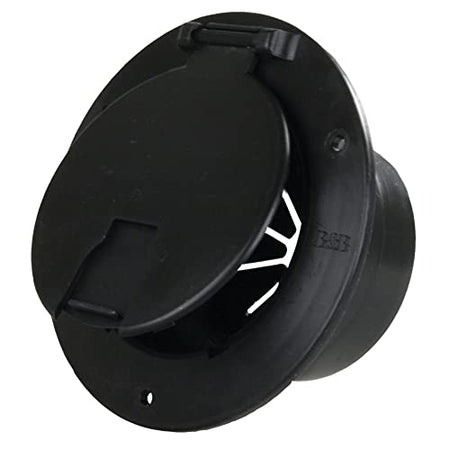 Thetford RV Camper Deluxe Round Electric Cable Cord/Jack Hatch with Back Black PN 94330 - Outdoor Depot