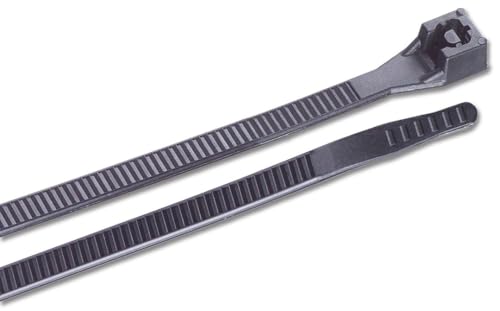 Ancor 199207 Cable Tie, Standard, 8", Black, 100pc/bag