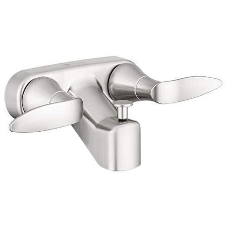 Dura Faucet Dura Faucet DF-SA110LH-SN RV Tub, Shower Faucet Valve Diverter with Winged Levers (Brushed Satin - Outdoor Depot