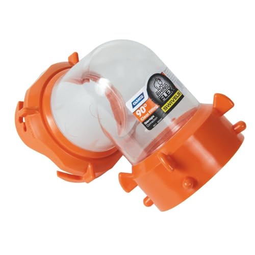 Camco 39857 RhinoFLEX Clear 90 Degree Sewer Hose Swivel Fitting