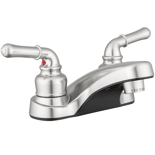 Dura Faucet Dura Faucet DF-PL700C-SN RV 2-Hole Bathroom Faucet with Classic 2-Handles (Brushed Satin Nickel) - Outdoor Depot