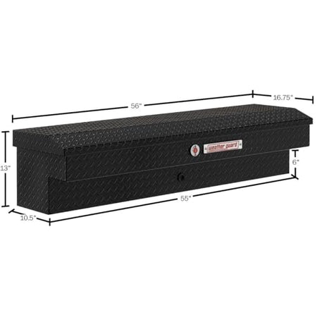Weather Guard Weather Guard Model 174-5-04 56in Lo-Side Box, Aluminum, Gloss Black, 4.0 cu ft - Outdoor Depot