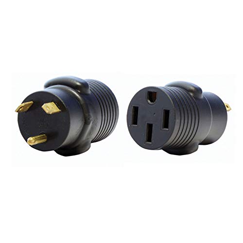 Valterra Valterra A10-3050AVP Mighty Cord Adapter Plug - 30AM to 50AF, Black (Carded) - Outdoor Depot