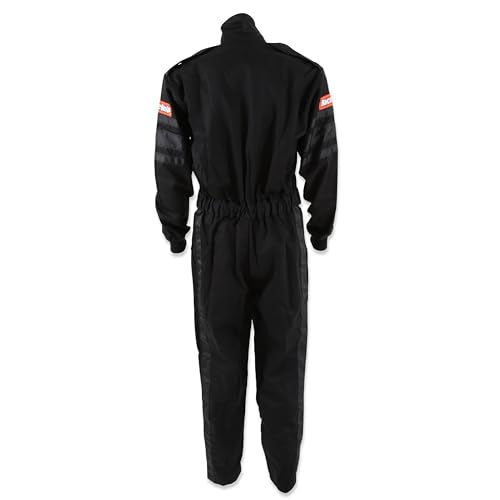 RaceQuip RaceQuip® 110006RQP 110 Series 1-Pc Driving Suit - SFI 3.2A/1 - Black - XL - Outdoor Depot