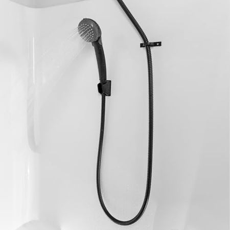Dura Faucet Dura Faucet DF-SA400-WT RV Hand Held Shower Wand, Water-Saving Trickle Switch (White) - Outdoor Depot