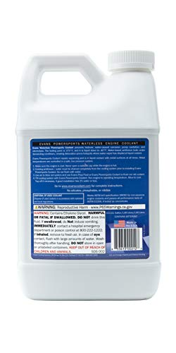 EVANS EVANS Coolant EC72064 Powersports Waterless Engine Coolant, 1/2 gallon - Outdoor Depot