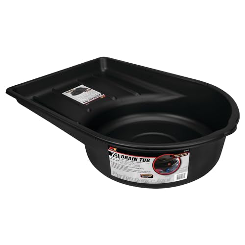 Performance Tool Performance Tool W4072 Black Extra Large Portable 7.5 Gallon Oil Drain Pan, (28.4 L) - Outdoor Depot