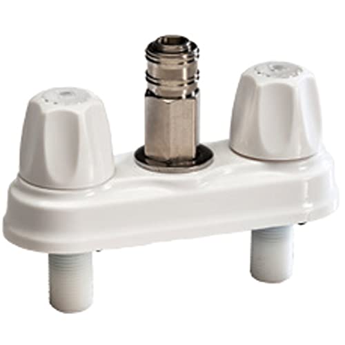 Empire Faucets Empire Faucets CRD-EMPR-QDC-WHT 4" Quick Disconnect Valve with Metal Quick Connecter - White - Outdoor Depot