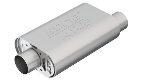 BORLA 400844 CrateMuffler for Chevrolet Small Block High Output 350/383/ 406 CID V8 3" Offset/Offset 14" x 4.35" x 9.10" Body ATAK.