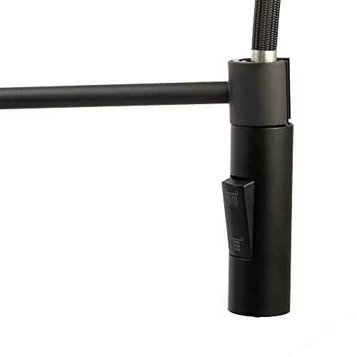Dura Faucet Dura Faucet DF-MK504SLK-MB RV Swivel High-Arc Spring Kitchen Sink Faucet - Single Handle - - Outdoor Depot