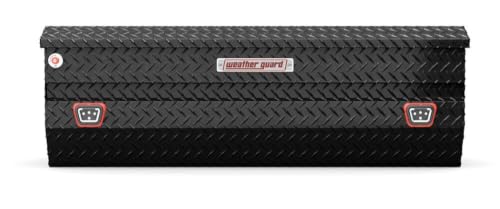 WEATHER GUARD 634-5-04 Aluminum All-Purpose Truck Tool Chest, Fits Full Size Trucks, 10.0 cu ft Storage Capacity (Gloss Black)