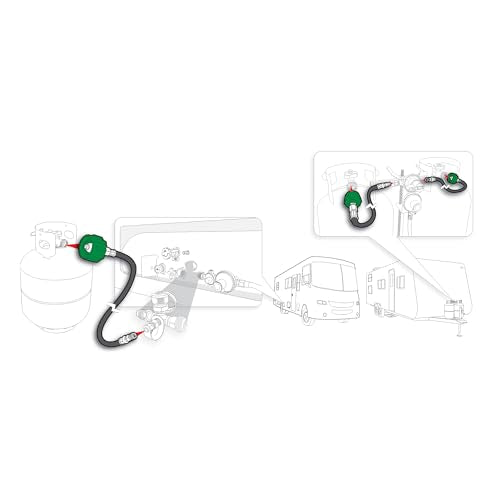 Camco Camco 12-Inch Pigtail Propane Hose Connector - ACME nut and 1/4" inverted male flare connections - - Outdoor Depot