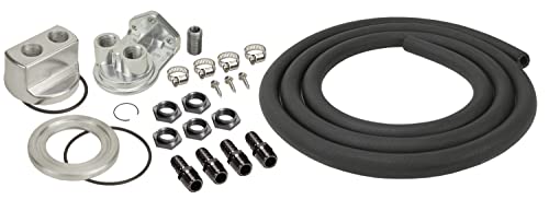 Derale Derale 15748 Engine Oil Filter Relocation Kit , Silver - Outdoor Depot
