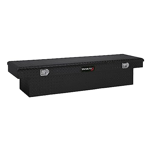 Trailfx TrailFX Tool Box 110702 Crossover Standard Single Lid With Struts Black Powder Coated Diamond Tread - Outdoor Depot